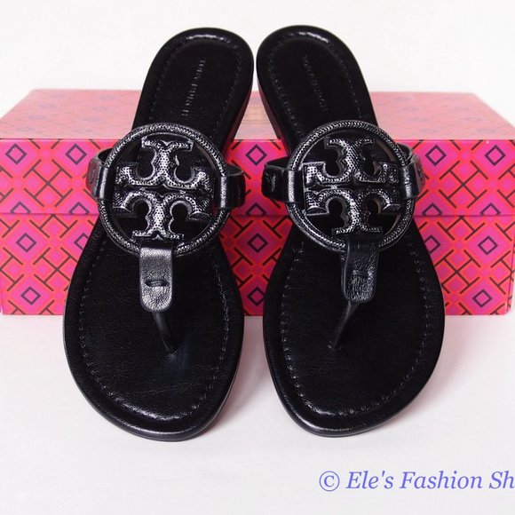 NIB Tory Burch Crystal Embellished Miller Pave Sandal BLACK US 7.5 8 10.5 11 - Picture 6 of 16